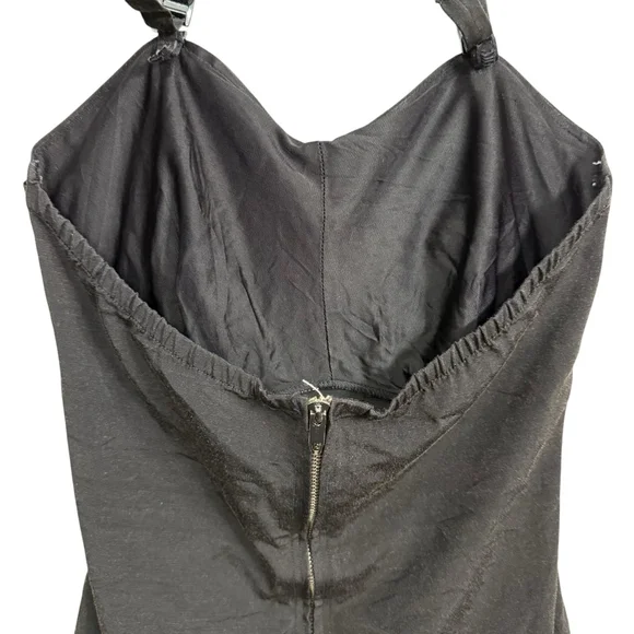 Vintage 1950s Phan-Tan Black One Piece Swimsuit Size 36 One Pieces